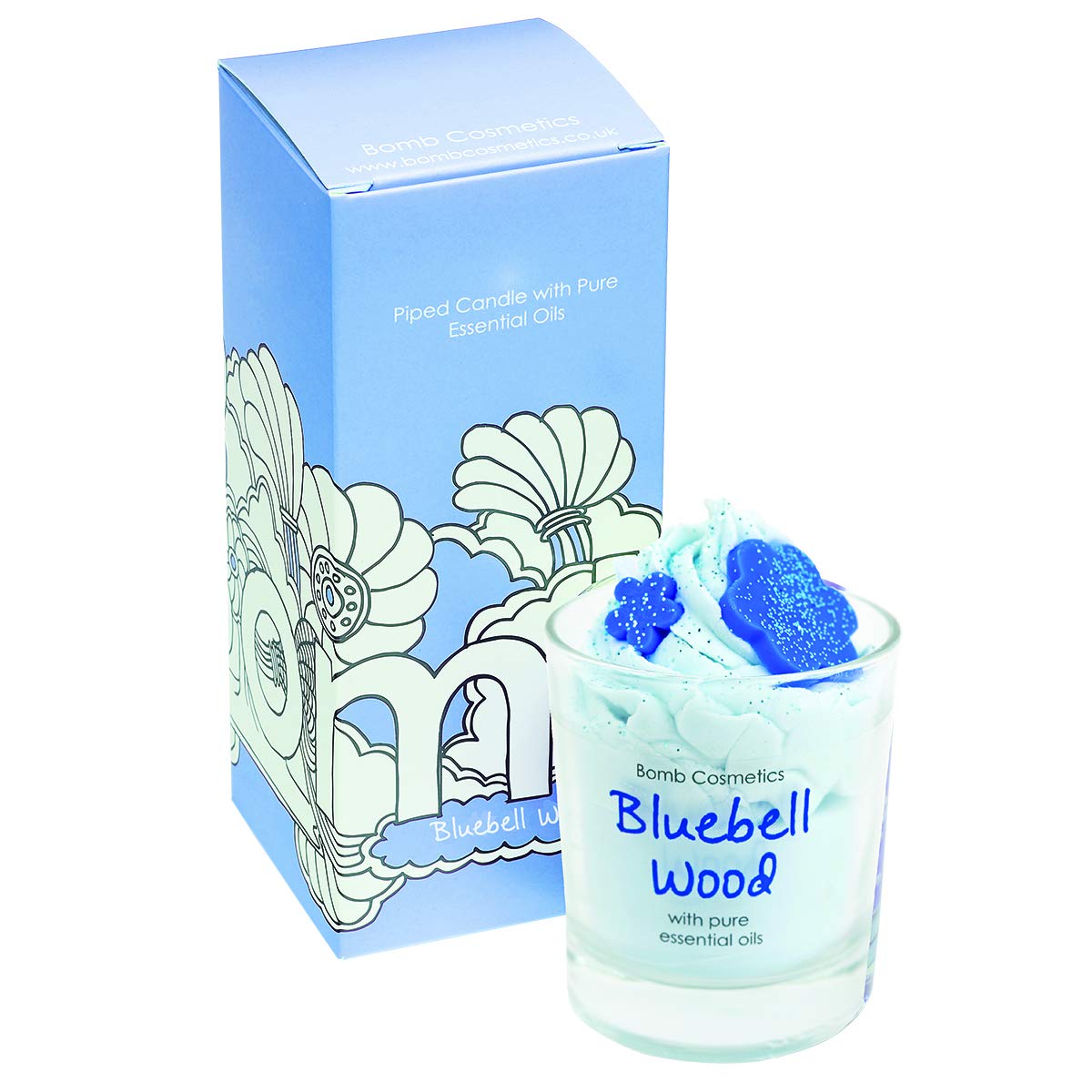 Bomb Cosmetics Bluebell Wood Piped Glass Candle
