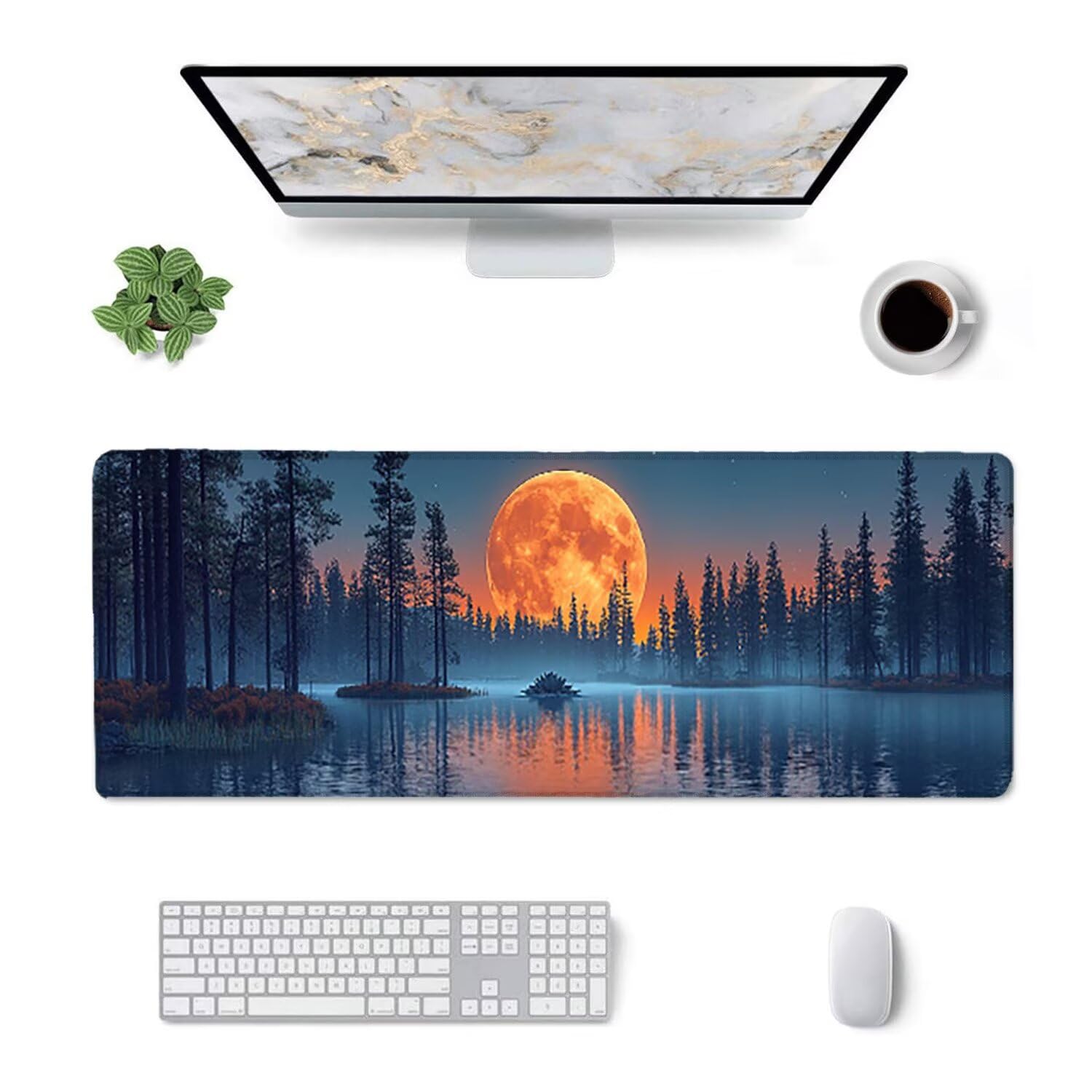 Podkładka pod mysz do gier, 1600 x 800 mm XXL Podkładka pod mysz do gier, duża, antypoślizgowa, wodoodporna, rozszerzona długa klawiatura, akcesoria biurowe, do gier, komputera, komputera, prezenty