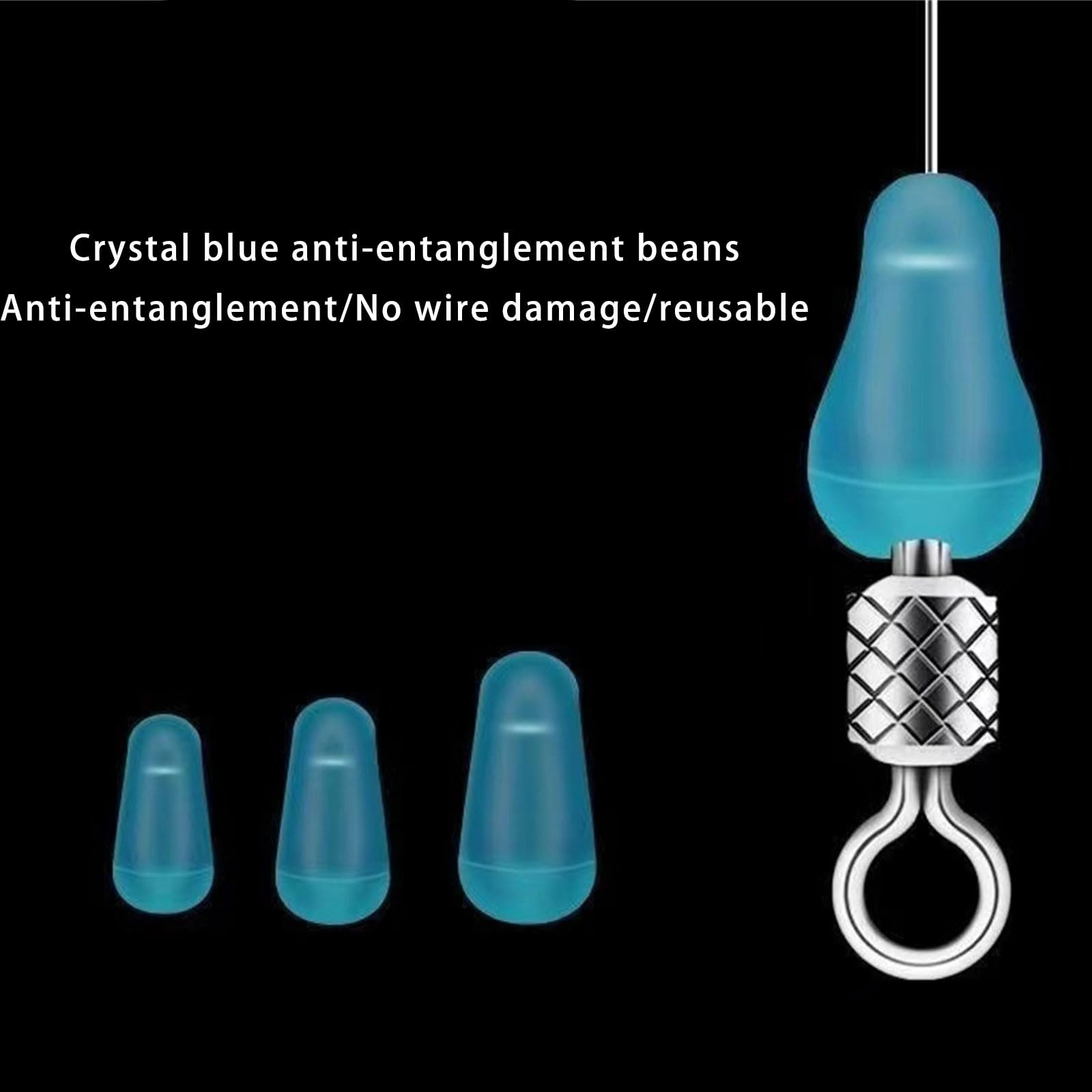 CHENZILIN 100pcs Good Silicones Space Bean Sea Carps Fly Fishing Ovals Stopper Anglers Fishing Accessories