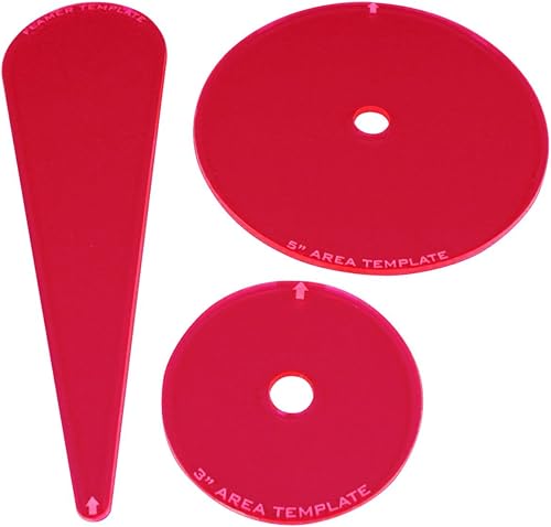 Miniatura 10 de LITKO Juego de plantillas  Compatible con Warhammer 40,000, Shadow War Armageddon  Blast  Flamer  Paquete de 3 (amarillo fluorescente)