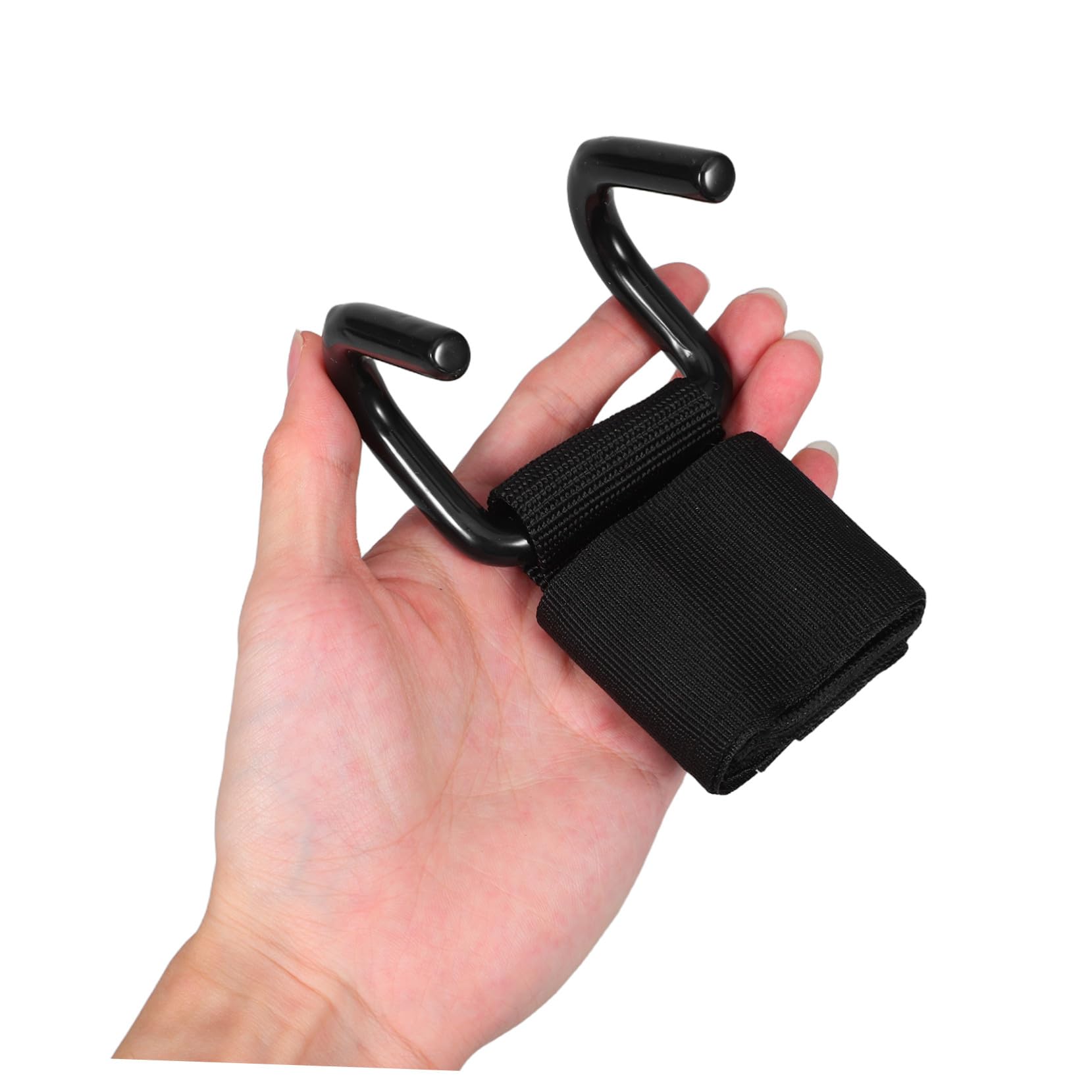 TOYANDONA Cinghie da Polso Ergonomiche Ganci per Sollevamento Pesi in Ferro e Tessuto, 2 Paia, Design Elegante per Allenamento di Forza e Workout Intenso in Palestra