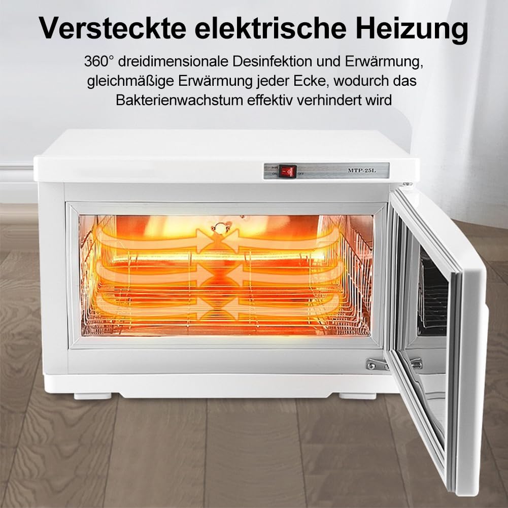 50L Handtuchwärmer Kompressen Towel Handtuch Wärmer,Handtuch Hot Cabinet mit UV-Lampe Platz für 50 bis 60 Handtücher,Kompressenwärmer für Babypflege, Spa,Friseursalons(Weiß)