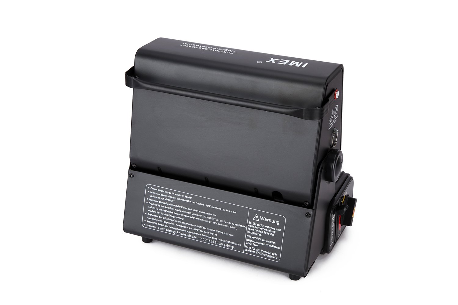 IMEX - Calefactor de gas cerámico para exterior, tiendas de campaña, camping, 1,3 kW