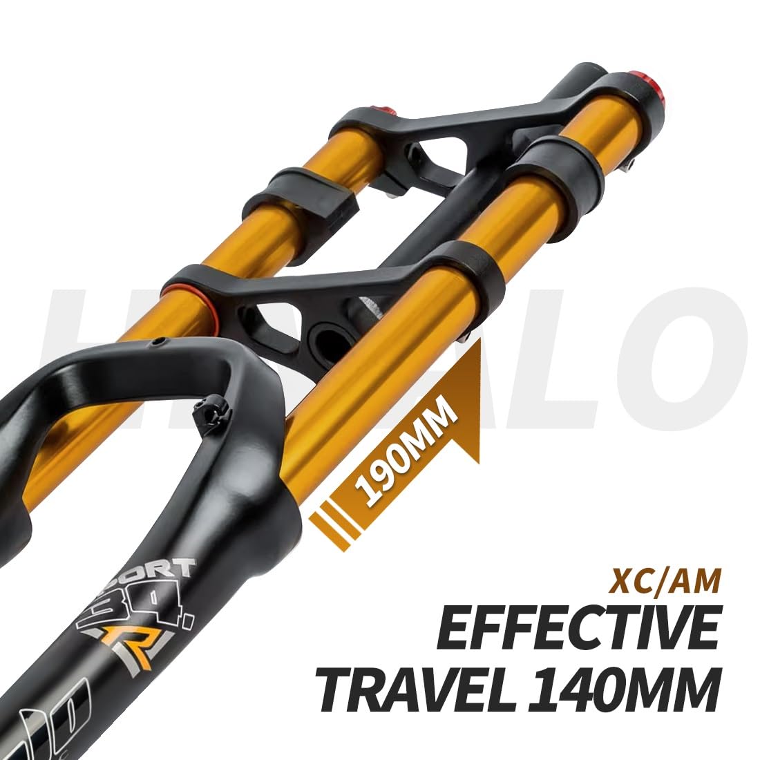 26'' Vélo Fat Fork Descente VTT Fourche À Suspension Pneumatique Débattement 140mm Droite Double Épaule Fourche Rebond Réglable Frein À Disque ， pour Pneu 4.0 (Color : Black)
