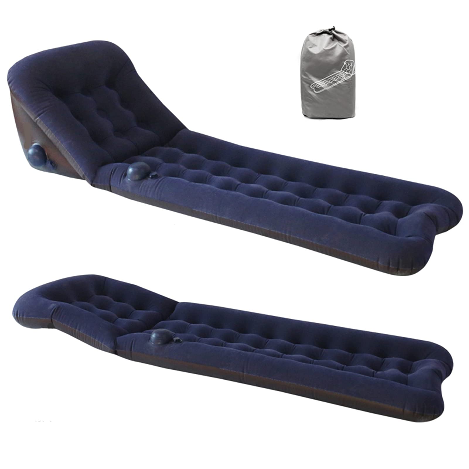 Colchoneta Dormir para Acampar Autoinflable, Portátil Esterilla Camping Ligero 1 Persona con Respaldo y Bolsa de Almacenamiento para Senderismo Mochilero al Aire Libre