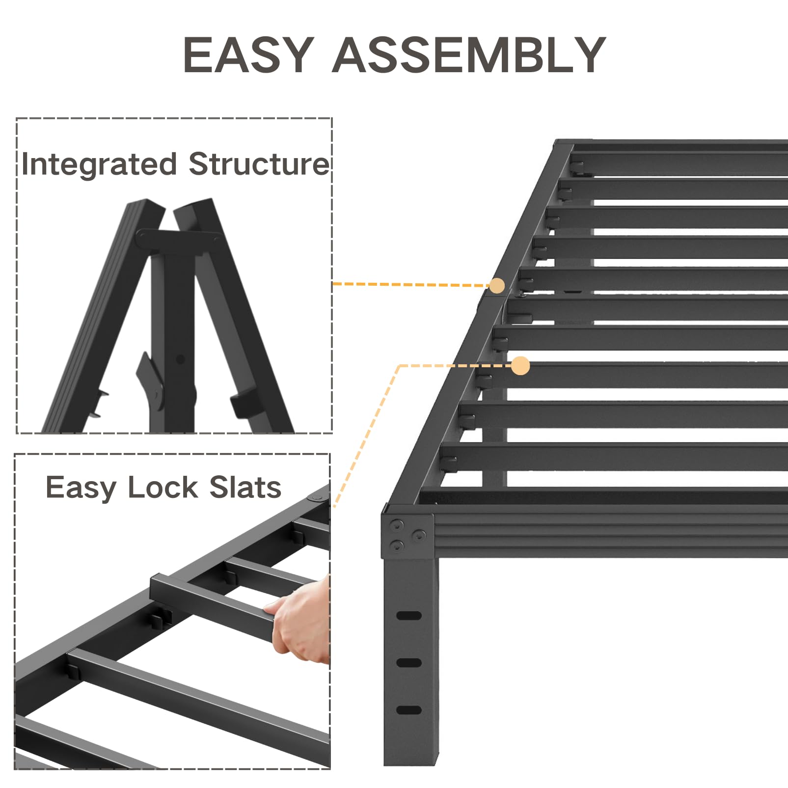 Amazon.com: COMASACH Queen Bed Frame, Heavy Duty 12