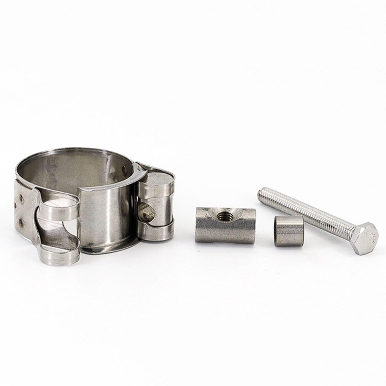 Fascette per tubi in acciaio inox 316 ad alta resistenza rinforzate stile europeo, 8 pezzi di clip per tubi e fascette con striscia in gomma Fibbia di fissaggio(Ф52-55)