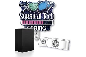 Surgical Tech Week Funny Glitter Badge Reel: The Perfect Accessory for Healthcare Professionals
