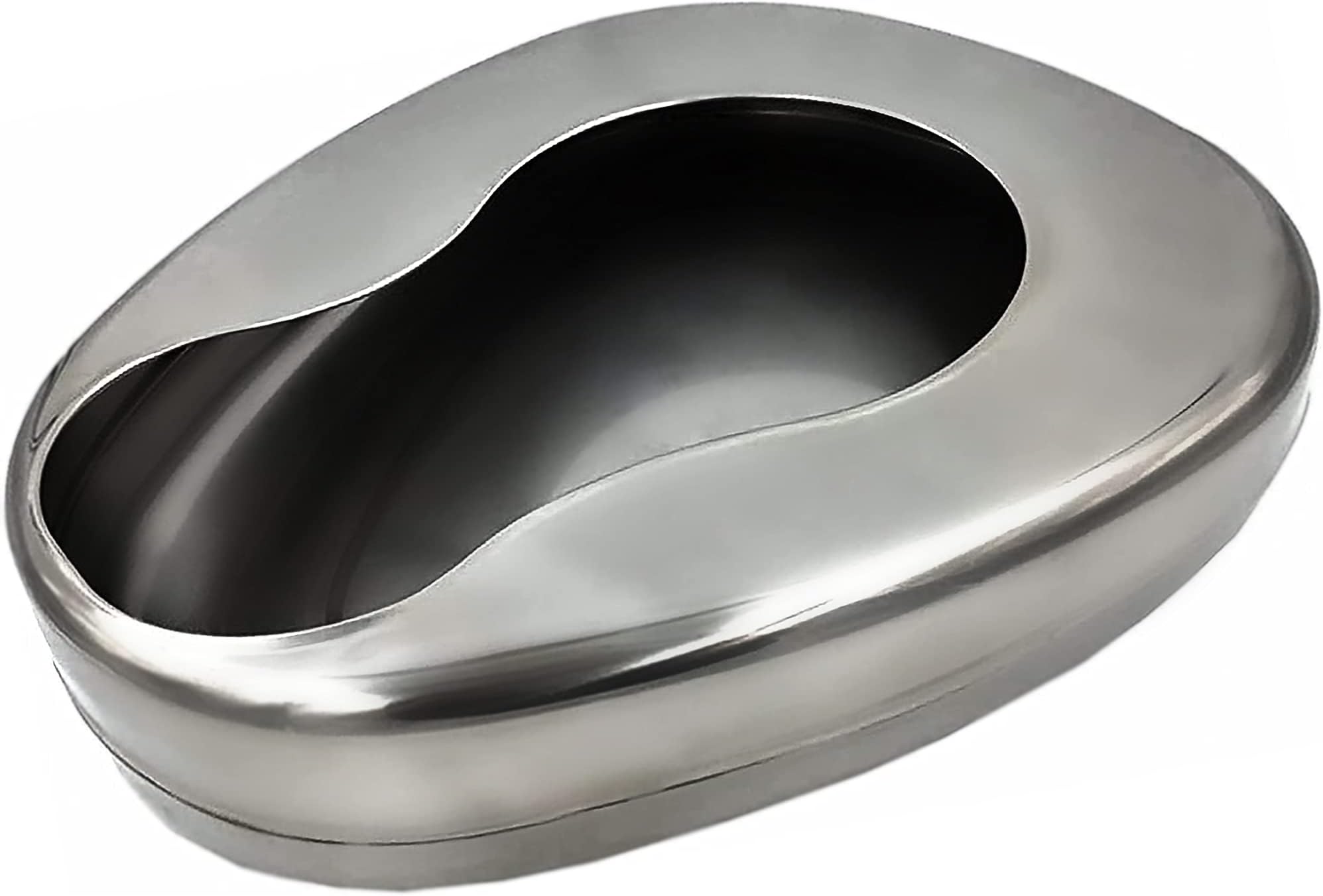 Bedpans for Elderly Men and Women, Heavy Duty Metal Autoclavable Adult Stainless Steel Bed pan for Medical Centers and Home Use, 14 x 11 3/8 Inches