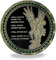 Vista 5 de Moneda de desafío de Sello del Ejército de los Estados Unidos con emblema de metal, valores de soldado militar, regalos del ejér