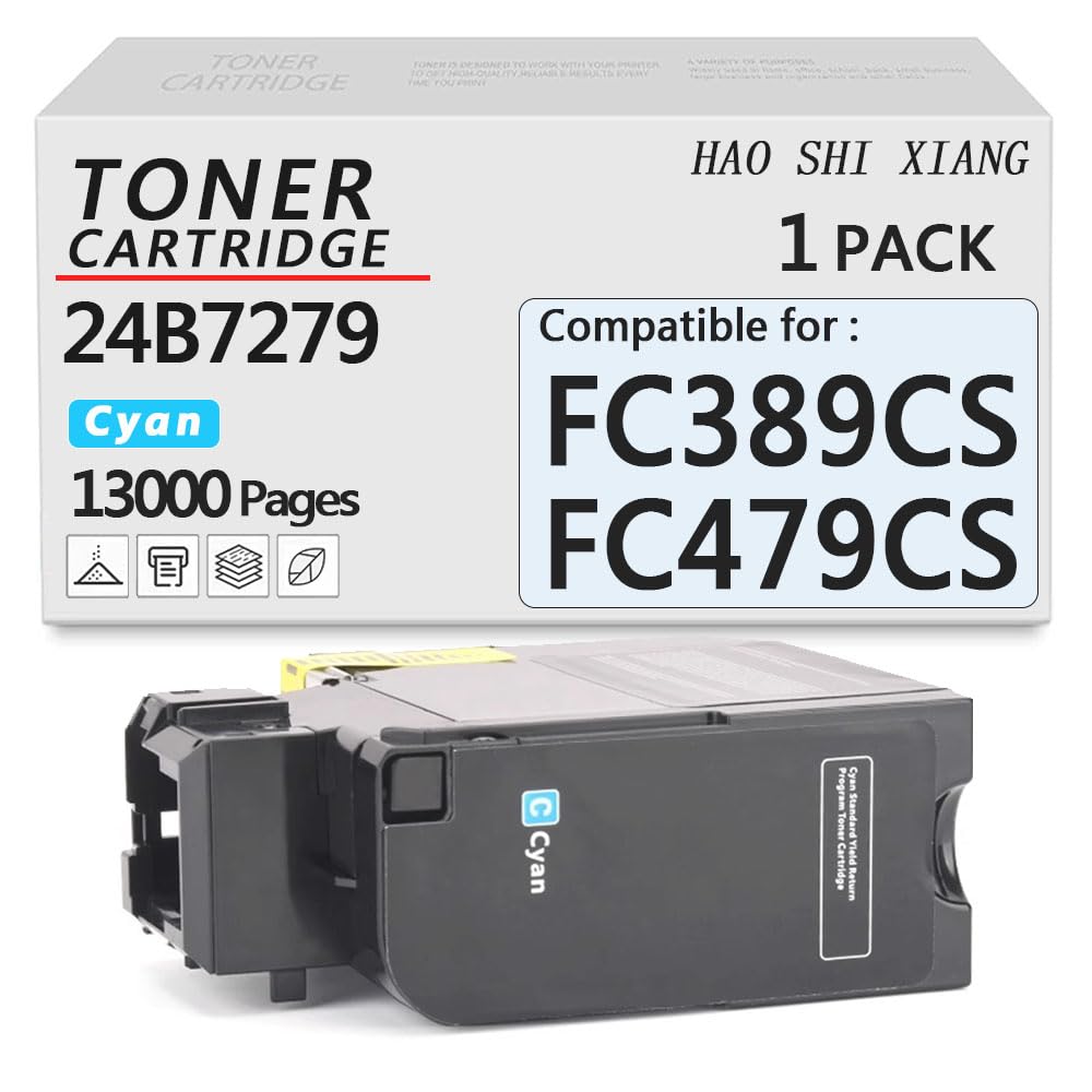 389 479CS 24B7279 Toner kompatybilny z drukarkami TOSHIBA E-STUDIO 389CS 479CS, zamiennik dla 24B7282 24B7281 24B7280 24B7279 kaseta z tonerem (cyjan - 13000 stron)