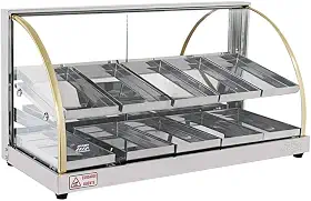 Vitrine Estufa Salgados Dupla 10 Bandejas Expositora 2 NÍveis W10BD Tita 127V
