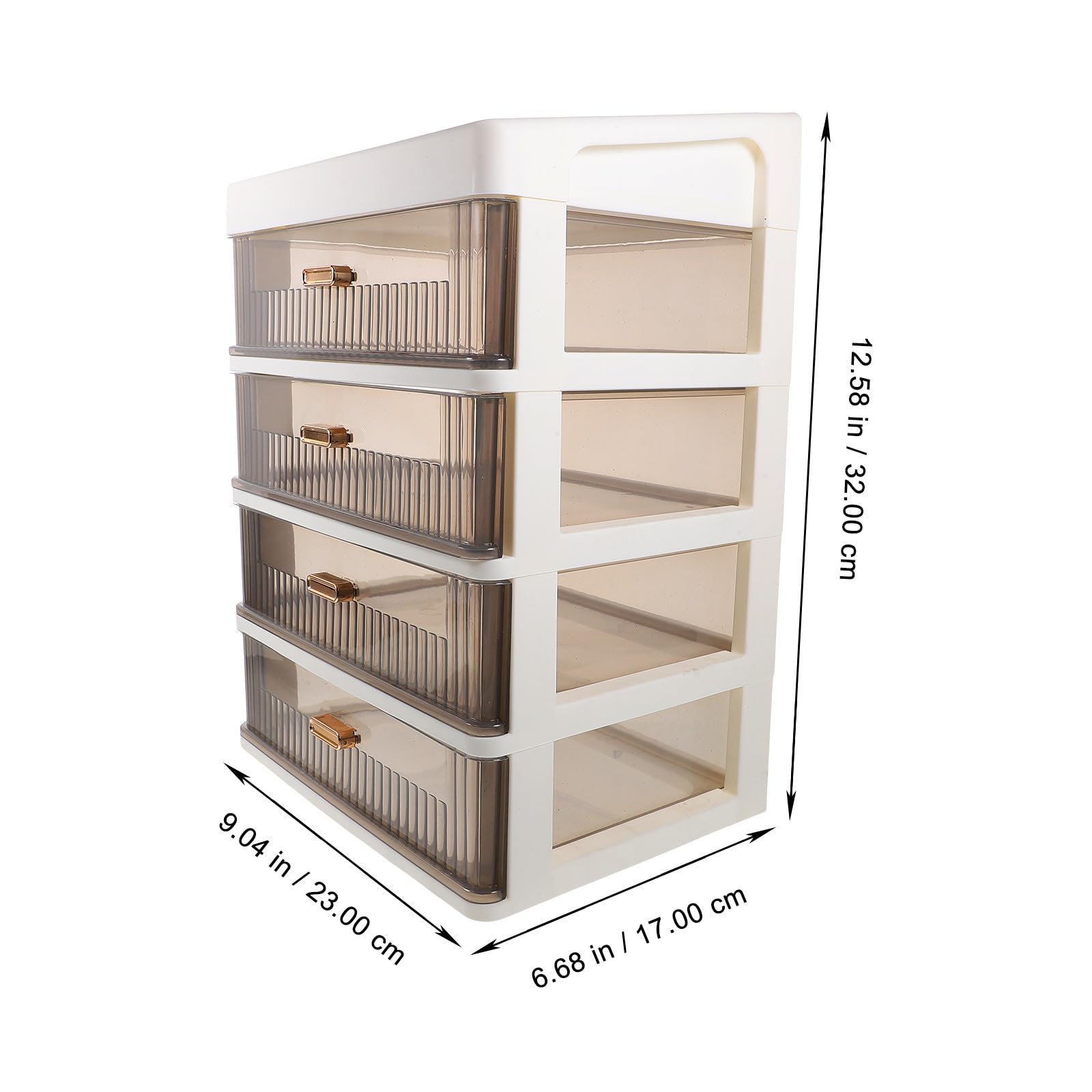 Cajonera multifuncional de plástico transparente para almacenamiento de cosméticos de oficina y papelería, ideal para el hogar y el espacio de trabajo