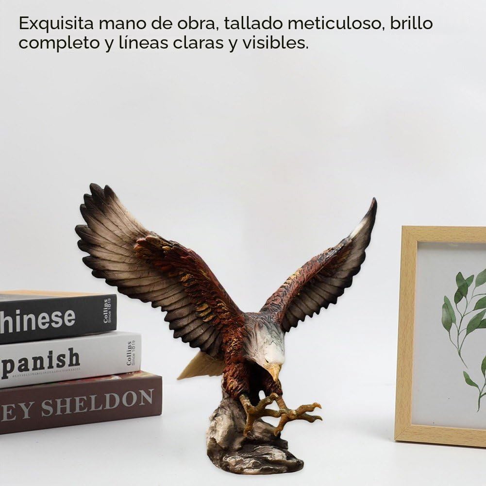 Estatua De Águila De Resina, Modelo De Animal Salvaje, Ornamento, Estatua Artística Coleccionable para Hogar, Oficina, Escritorio, Figuras De Decoración Feng Shui