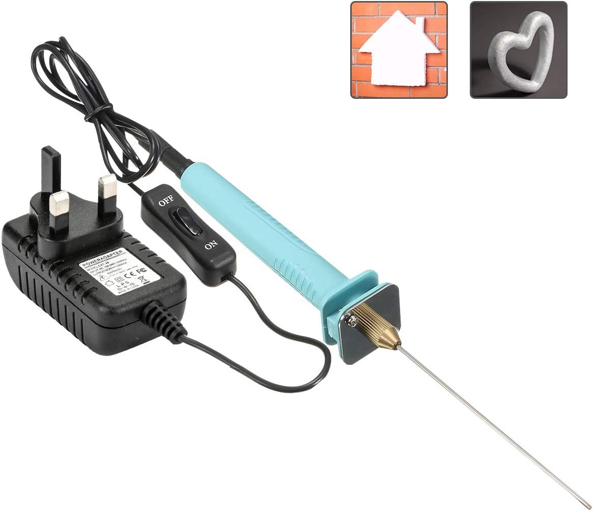 Laelr Foam Cutter, Hot Wire Cutter 15W Electric Foam Cutting Machine Pen 10CM Styrofoam Cutter Heat Cutting Tool Kit (100-240V)