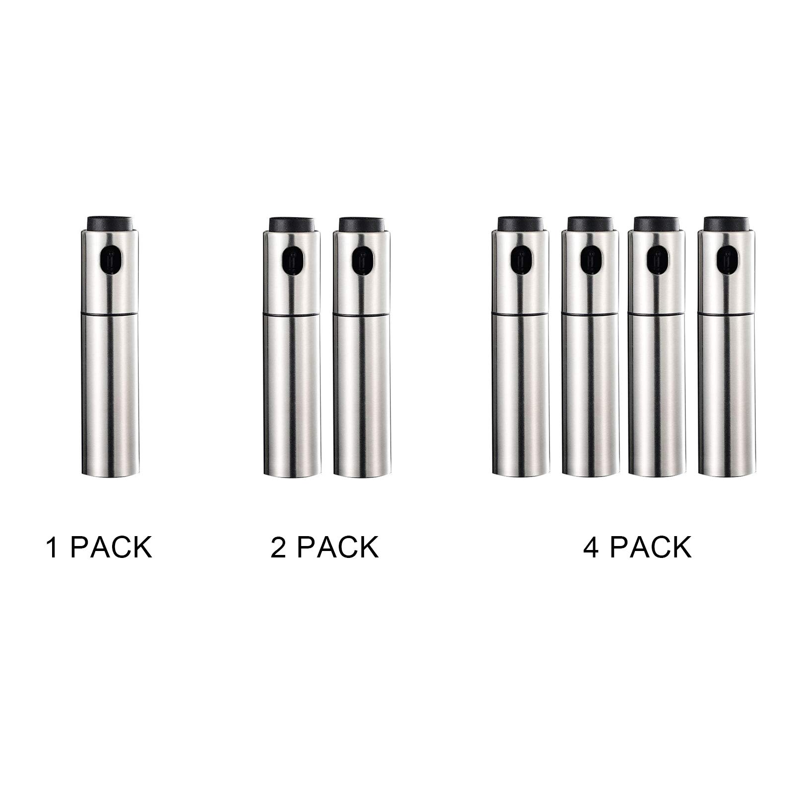1 spruzzatore per olio, 135 ml, dispenser per aceto, in acciaio inox, ricaricabile, per barbecue, arrosti, grigliate, utensili da cucina