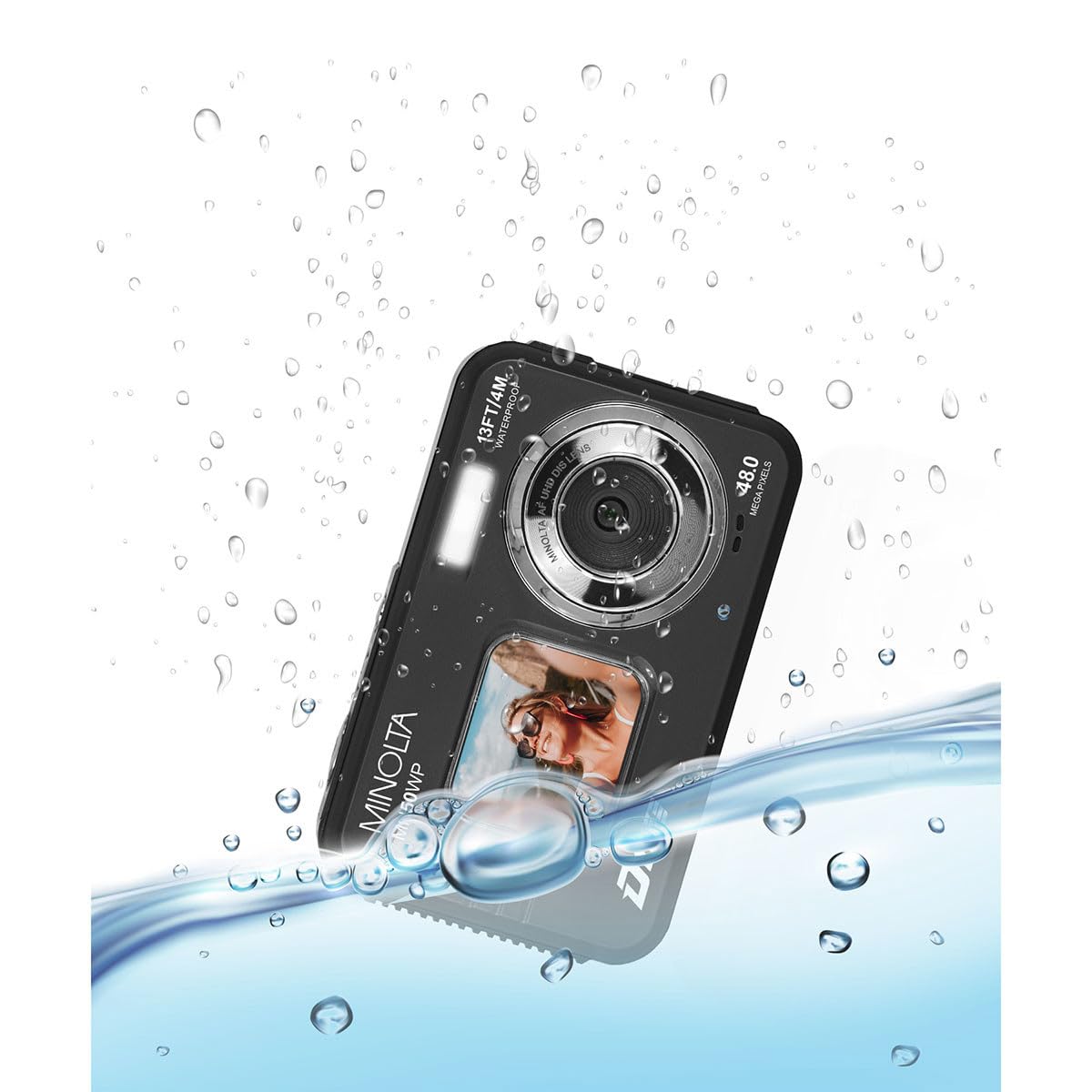 Minolta 48MP Underwater Digital Camera – 5K Ultra HD Video