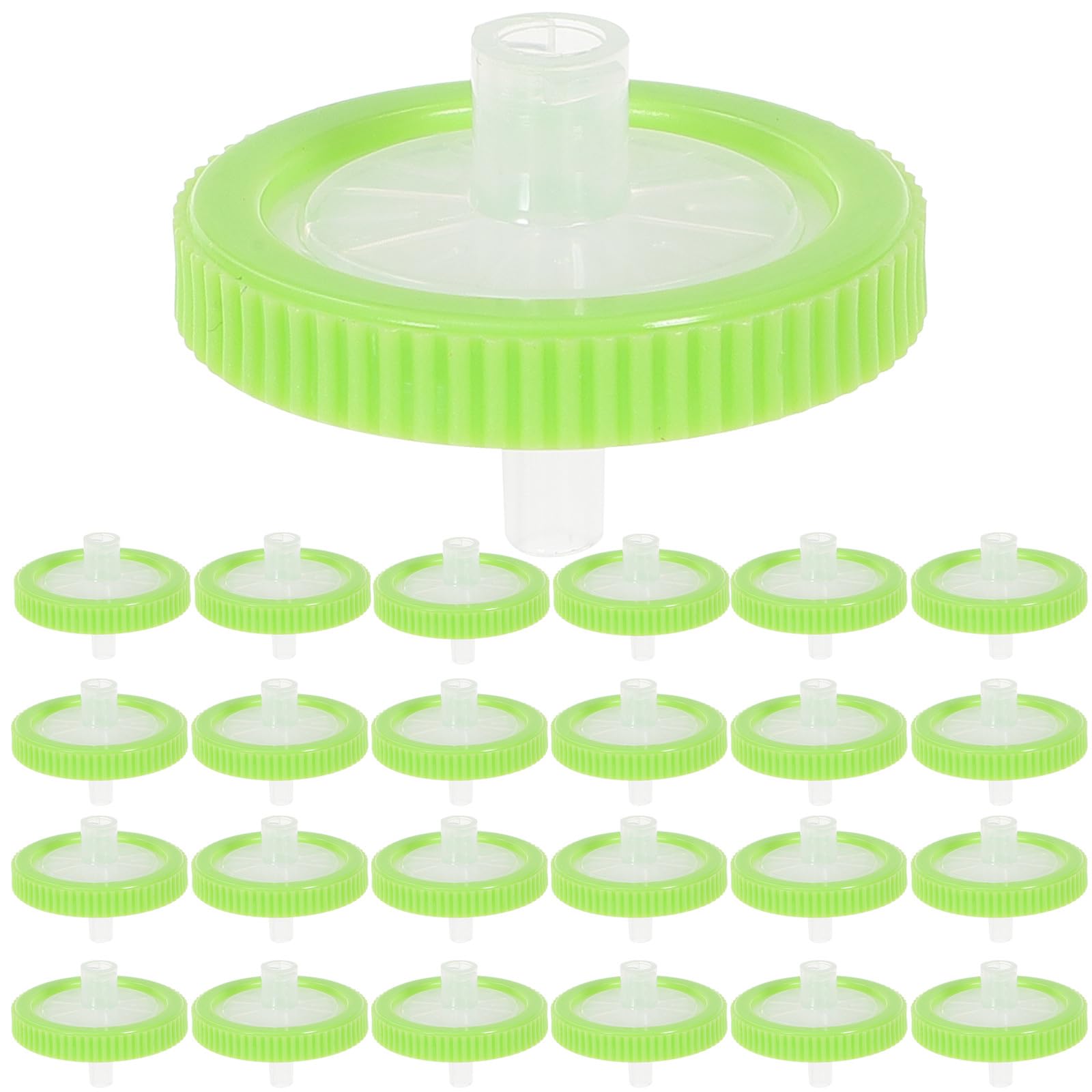 iplusmile Syringe Filters Sterile PES Hydrophilic Filtration 0.22 um Pore Size 25 mm Membrane Diameter Sterile PES Membrane (25 Pieces, Green/Yellow Colour)