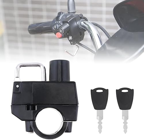 Miniatura 9 de Cerradura de casco de motocicleta antirrobo, cerradura de seguridad para casco a prueba de manipulaciones con 2 llaves, para motocicleta, scooter,