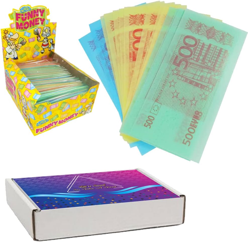 Crazy Candy Factory Edible Paper Funny Money 10 x 14g Packs
