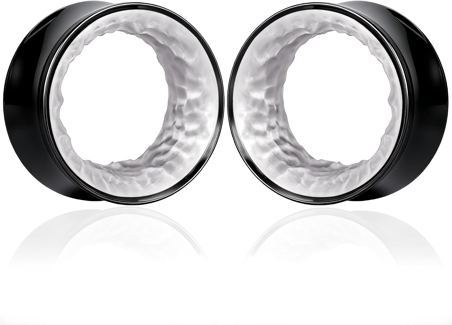 2Pcs Stainless Steel Ear Gauges with “FY” Slogan Tunnel Edgy Double Flared Ear Expanders for Stretched Ears (00g/10mm to 1"/25mm) Statement Body Jewelry for Men & Women