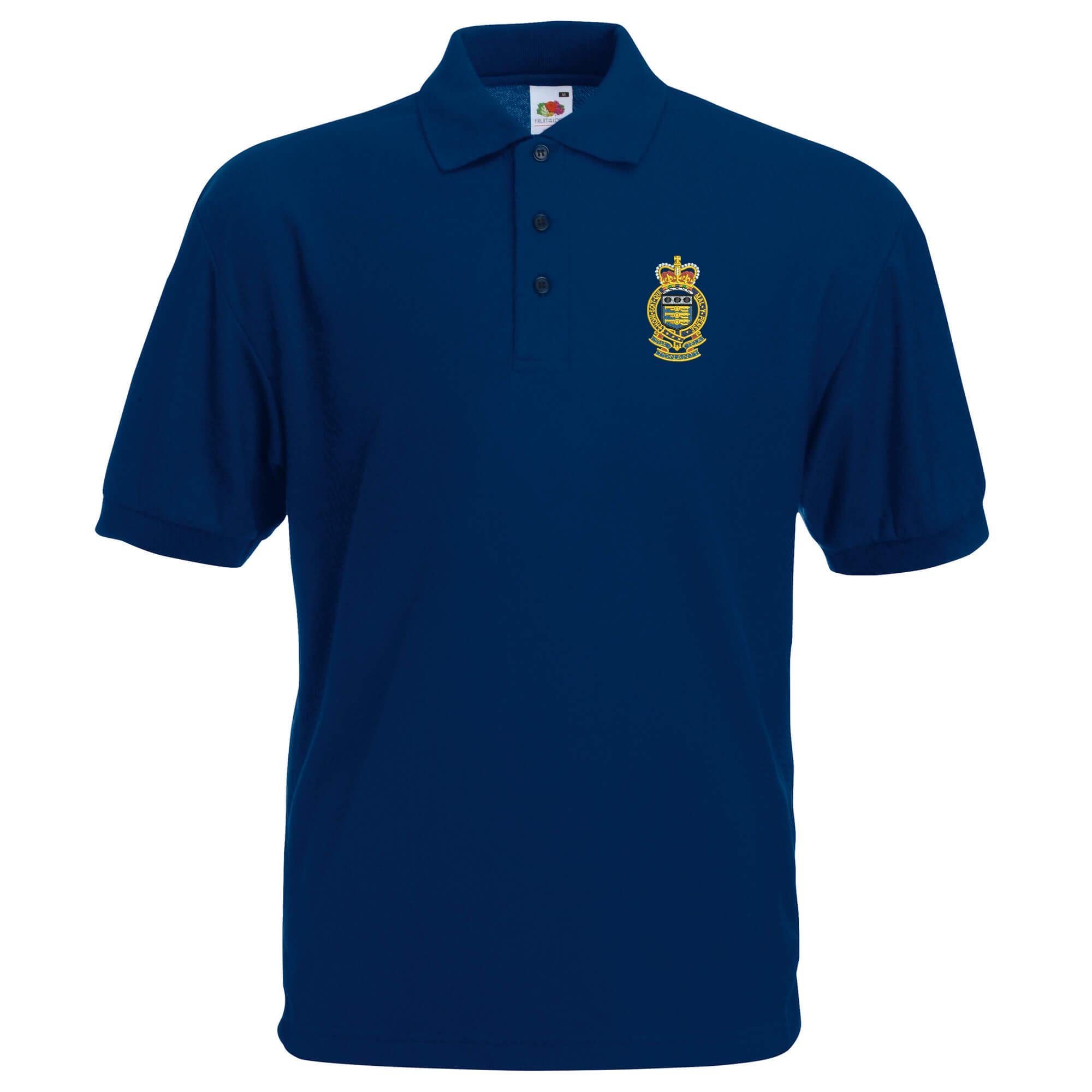 Pineapple Joe's Men's Navy Royal Army Ordnance Corps Embroidered Polo - Medium