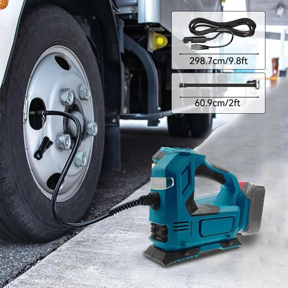 pompka do opon Przenośna pompa elektryczna na baterię litową o mocy 200 W Cyfrowa pompka do opon z wyświetlaczem LED Samochód SUV Rowerowa piłka nożna Przenośne kompresory powietrza