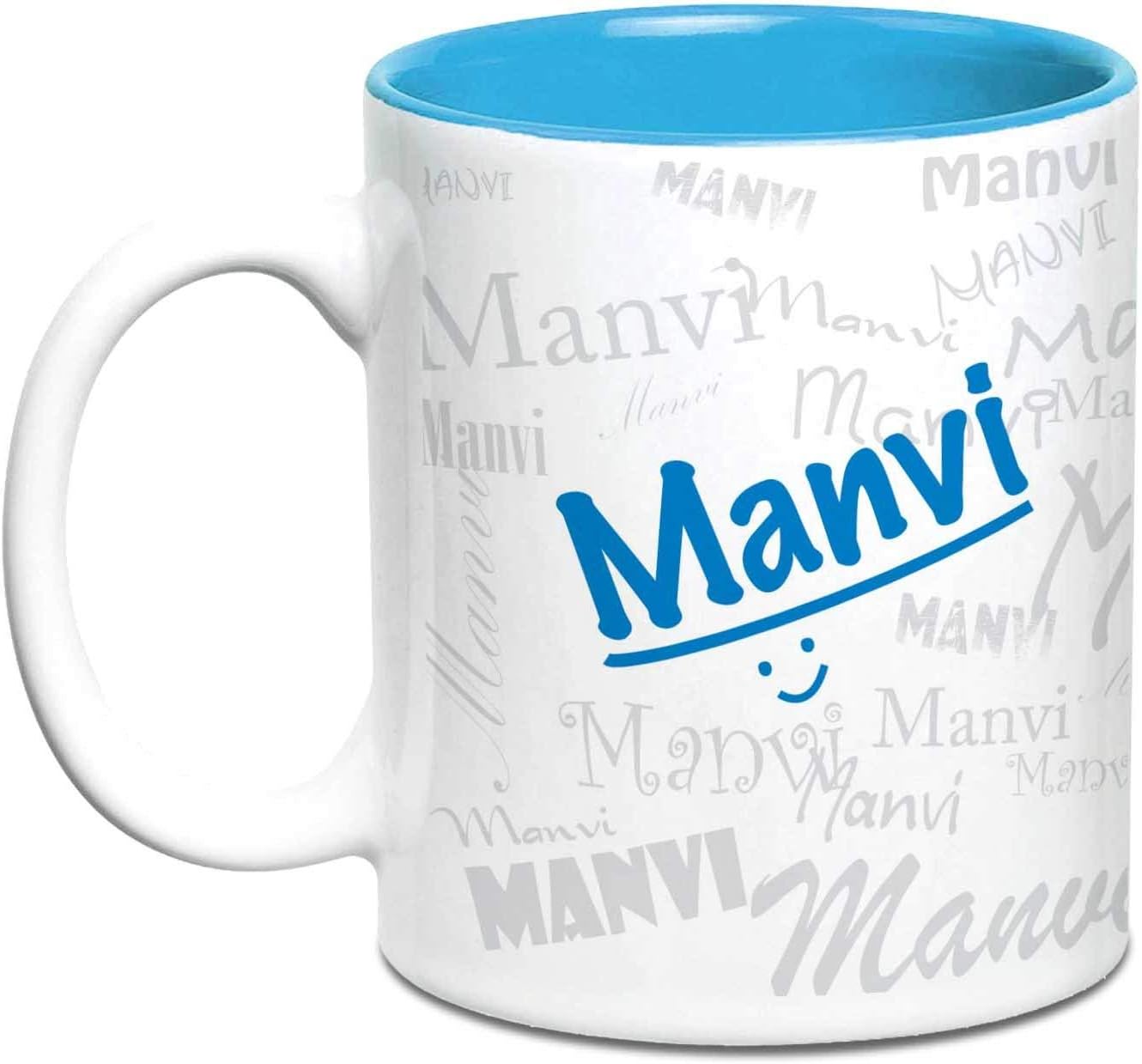 Hot MuggsMe Graffiti Mug - Manvi Personalised Name Ceramic, 315ml, 1 Unit