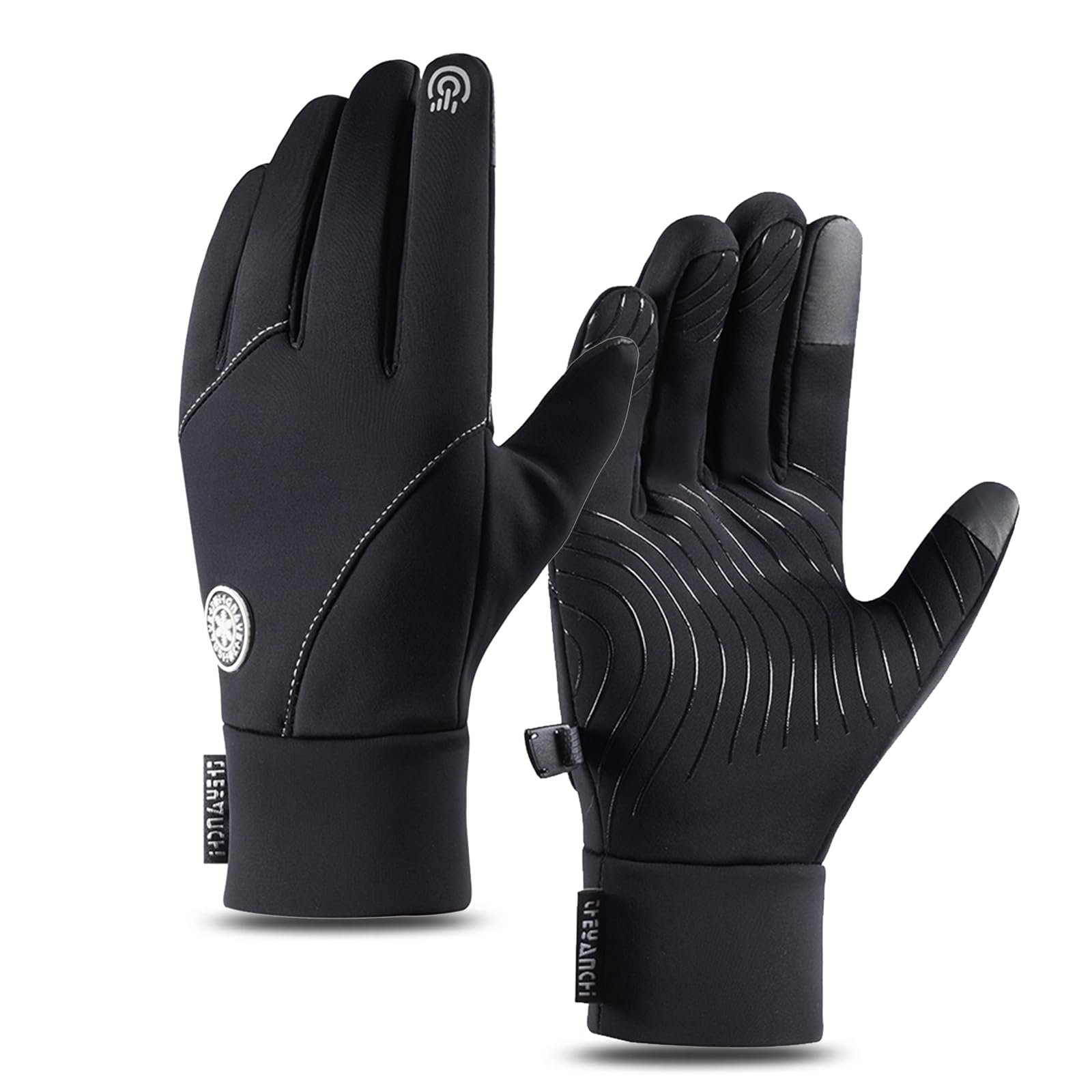MAPLELILY Guanti invernali per uomo e donna, impermeabili, guanti touch screen, guanti caldi antivento per lavoro, guanti termici leggeri, guanti freddi per guida, ciclismo, corsa, equitazione