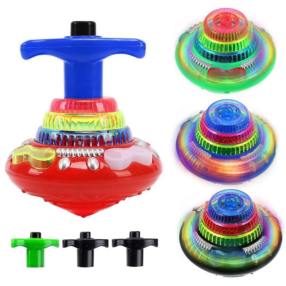 4 Pieces Light Up Spinning Top LED Spinning Toy, Gyroscope Sensory Play Set
