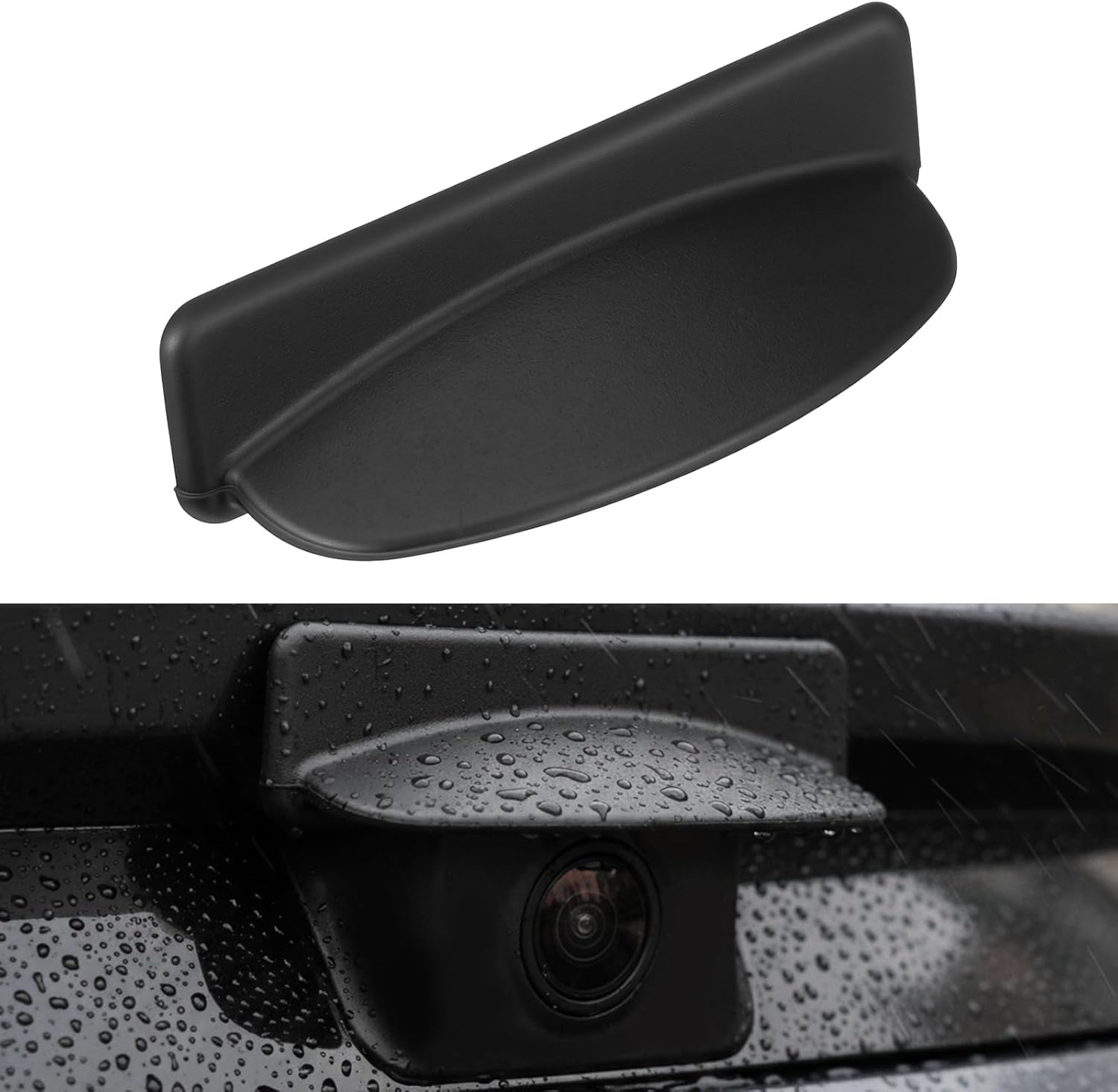 QIZUN Car Reverse Camera Rain Shield for Lexus RX 350h/450h/500h, Backup Camera Rain Shield, Waterproof Protective Cover, Flexible Silicone,Black
