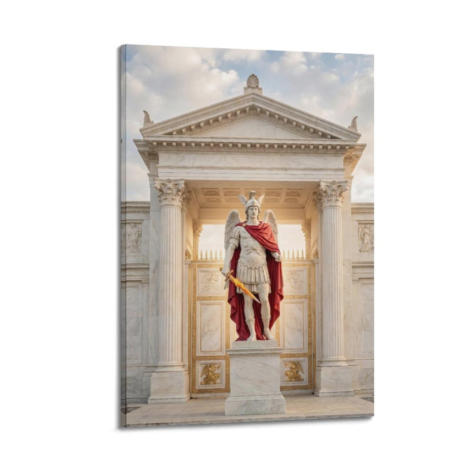 OKNGB Bible Christian Poster St. Michael The Archangel Guardian Decorative Painting Canvas Art Picture 20x30inch(50x75cm)