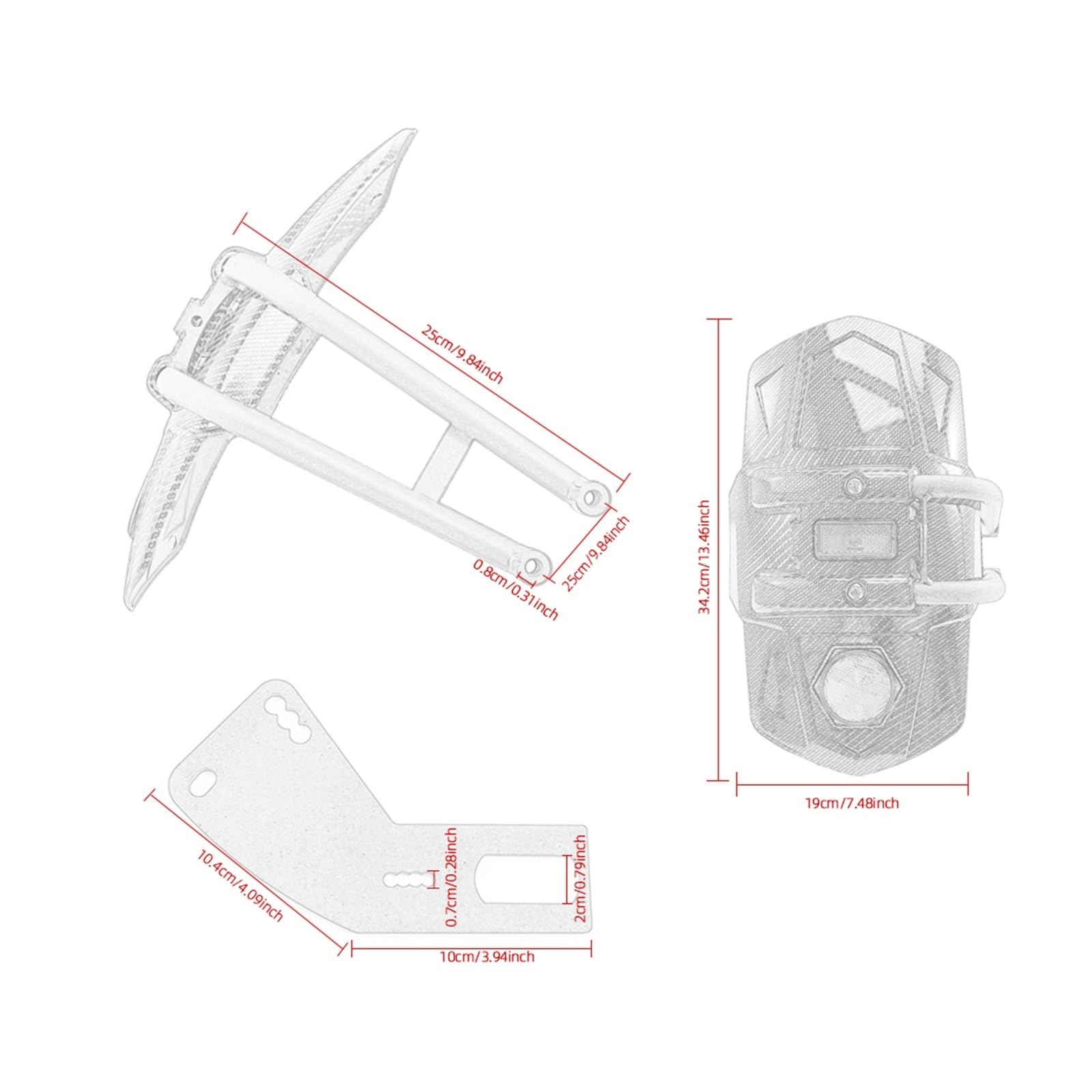 Parafango Posteriore Per CTX700 2014 NC750X 2021 DCT
