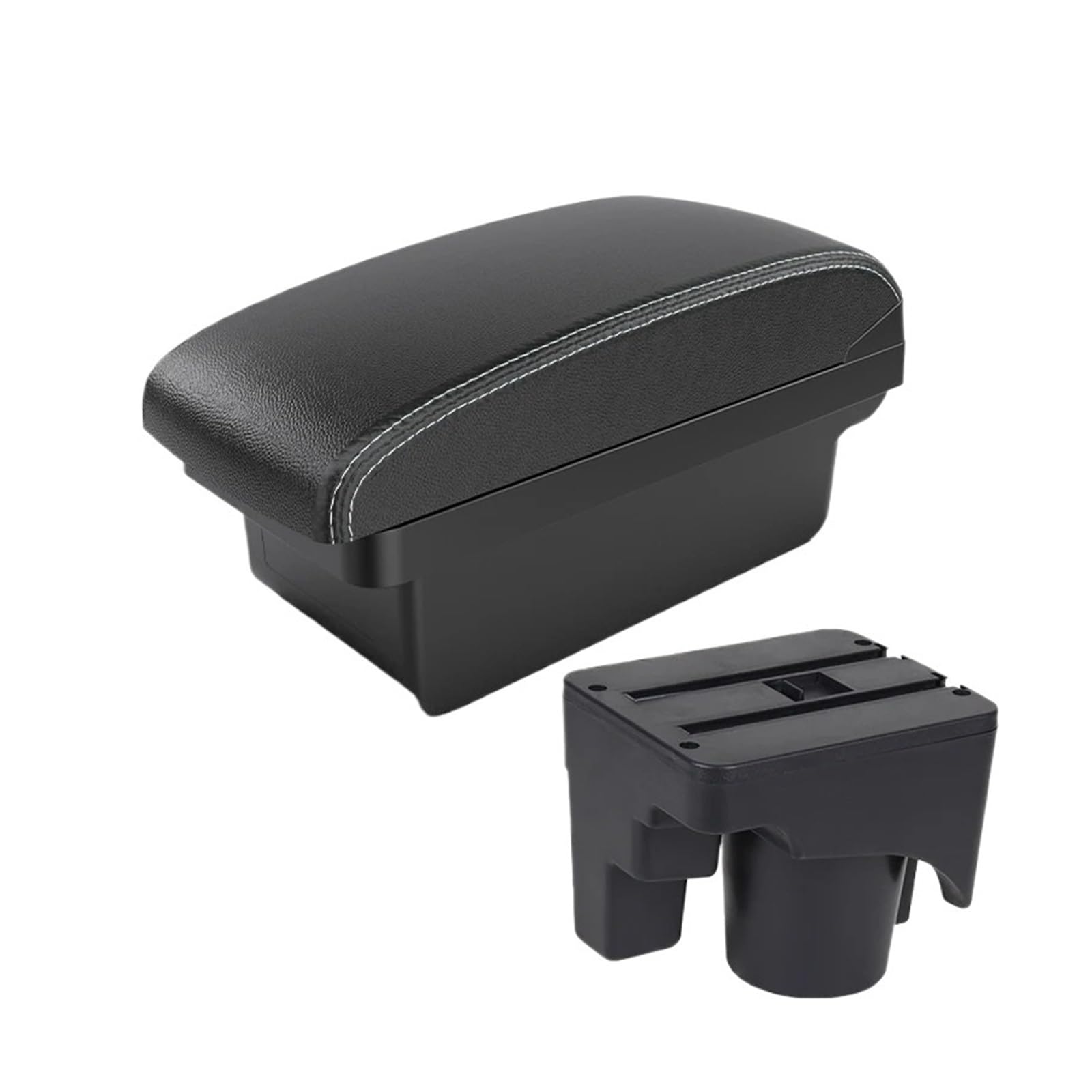 Ggwqoops Car Armrests For Chery For Very (A13) 2011 2012 2013 2014 Car Armrest Interior Center Console Storage Box Usb Accessor Armrest Box(A3 Black white NOUSB)