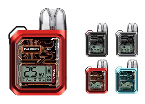Caliburn GK3 Pod System Kit 900mAh 2.5ml dq^oR [EF Jo[ X^[^[Lbg VAPE xCv (Red)
