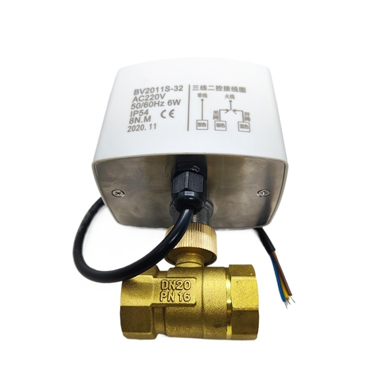 Robinet à boisseau sphérique électrique 3/4 pour automatiser le chauffage de votre maison 220V
