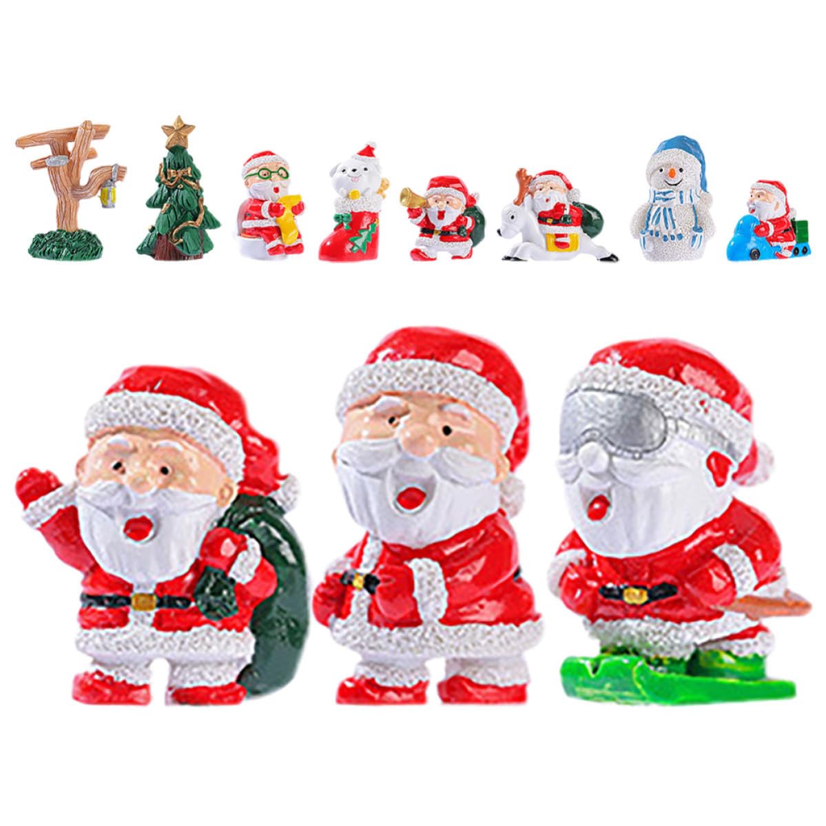 Toyvian 33 Piezas Figuras de Reno y Muñeco Invernal Navideños en Resina