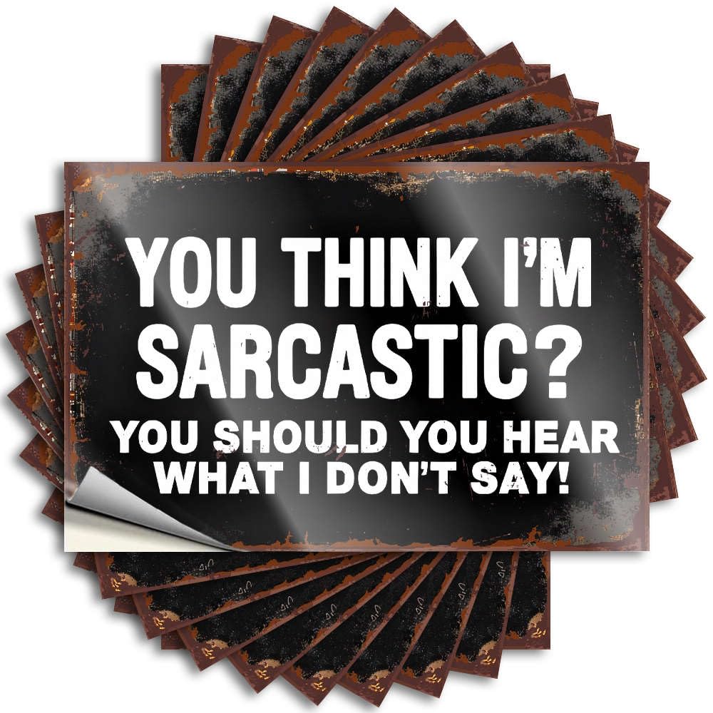 Tattoos Window Feminist You Think I'm Sarcastic? You Should Hear What I Don't Say! for Texas - Room Decoration Easy Peel Removable(8X12CM)