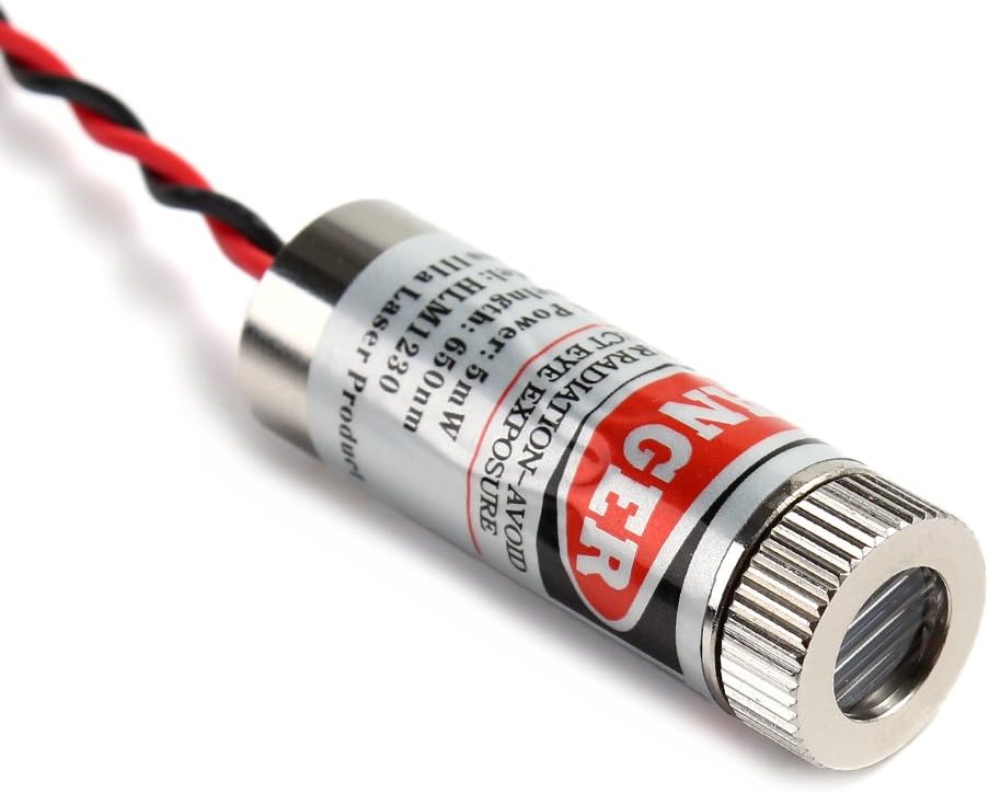 2 Pcs Focusable Laser Module 650nm 3-5V (Cross Laser)