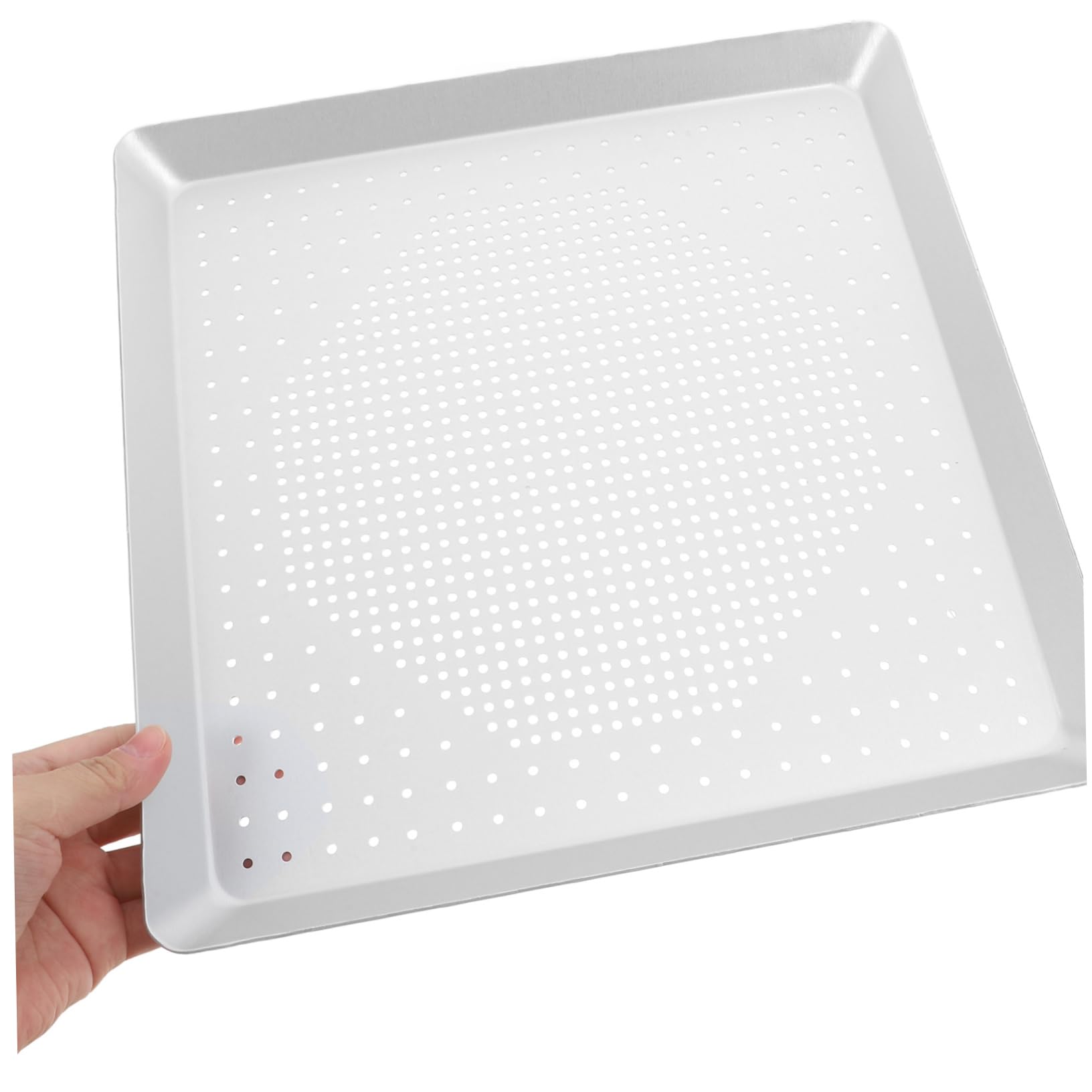 iplusmile Teglia Perforata per Pizza 12 Pollici in Lega di Alluminio Resistente al Calore Distribuzione Uniforme del Calore per Forno e Uso Domestico