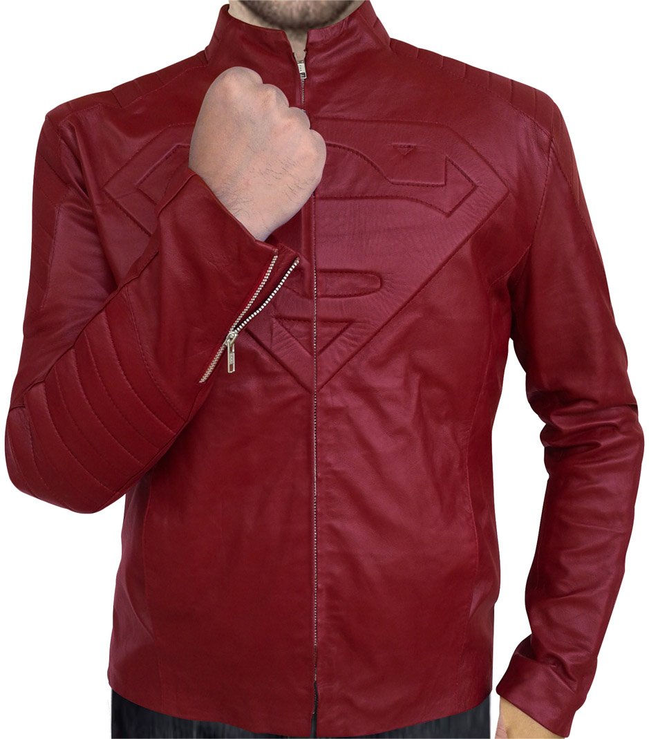 Tom S.H.I.E.L.D. SuperVILLE Wellingg Jacket in Red Leather