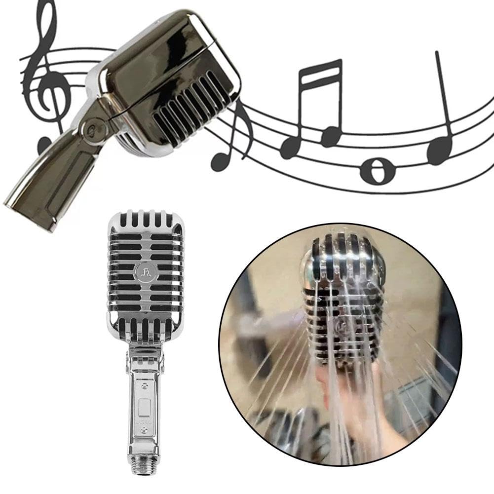 Retro Mic Soffione Doccia, A Forma Di Microfono Soffioni Doccia Accessori Da Bagno, Microfono Soffione Doccia, Soffioni Doccia A Pioggia Cant