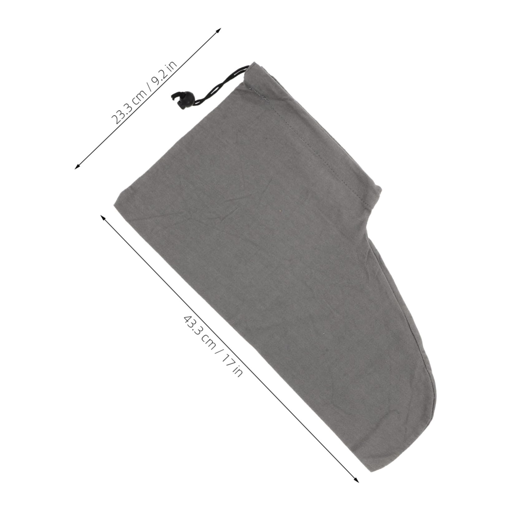 Bolsas para Zapatos de Viaje 6 Piezas, Algodón y Plástico, Gris Oscuro