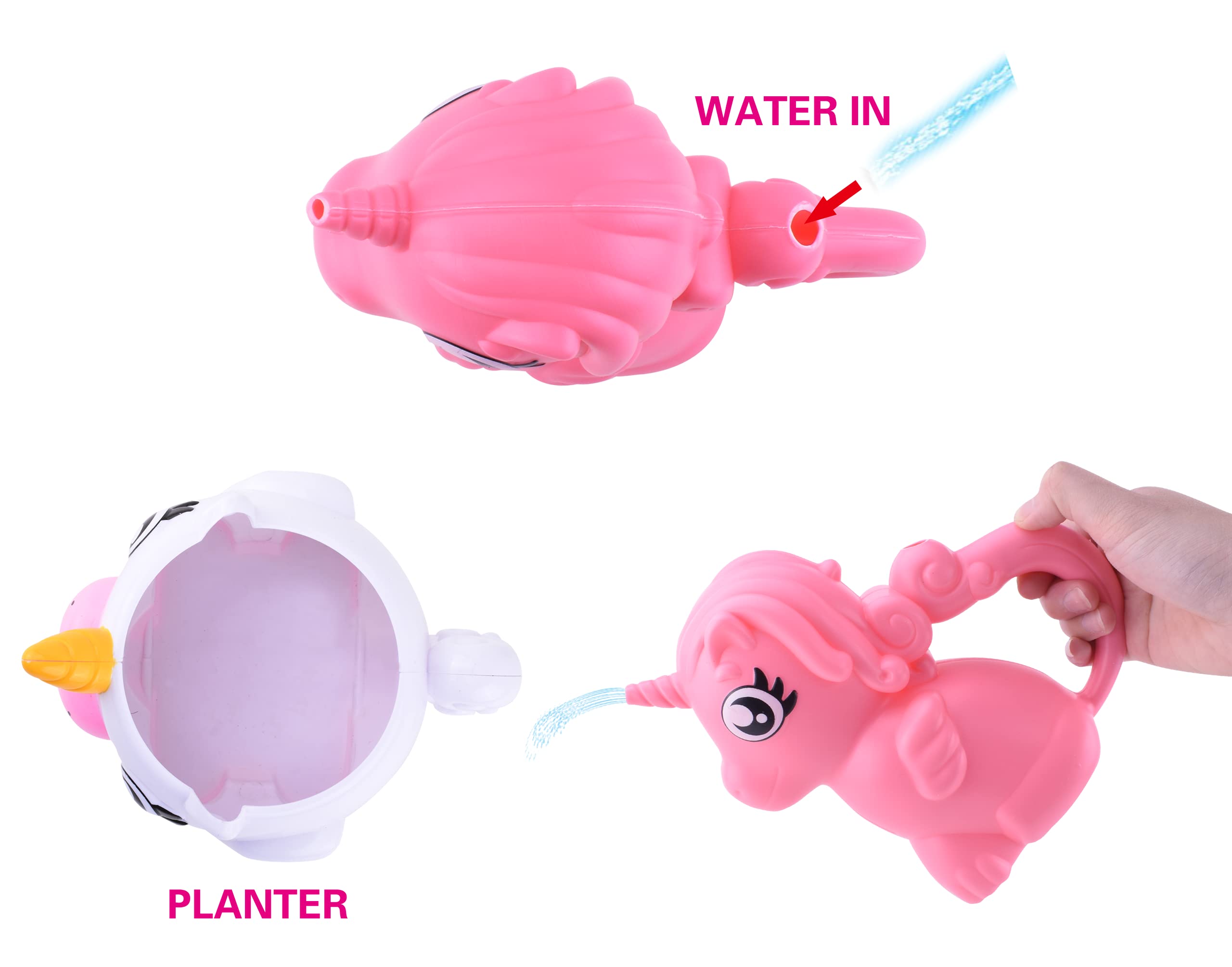 JOYIN Unicorn Kids Gardening Tool Set Toy Includes Watering Can and Planter, Sun Hat, Gloves, Apron and Kids Gardening Kit Like Shovel, Rake and Trowel, Outdoor Play Gardening Gifts (Unicorn) - Image 5