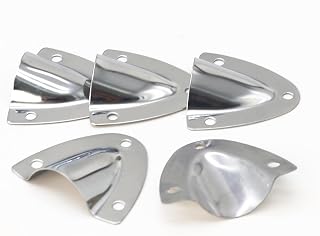 X-Haibei 5 Pack Clam Shell Ventilator Cowl Stainless Steel Boat Ship Marine Hardware 1.8 x 1.5 x 0.5 inches