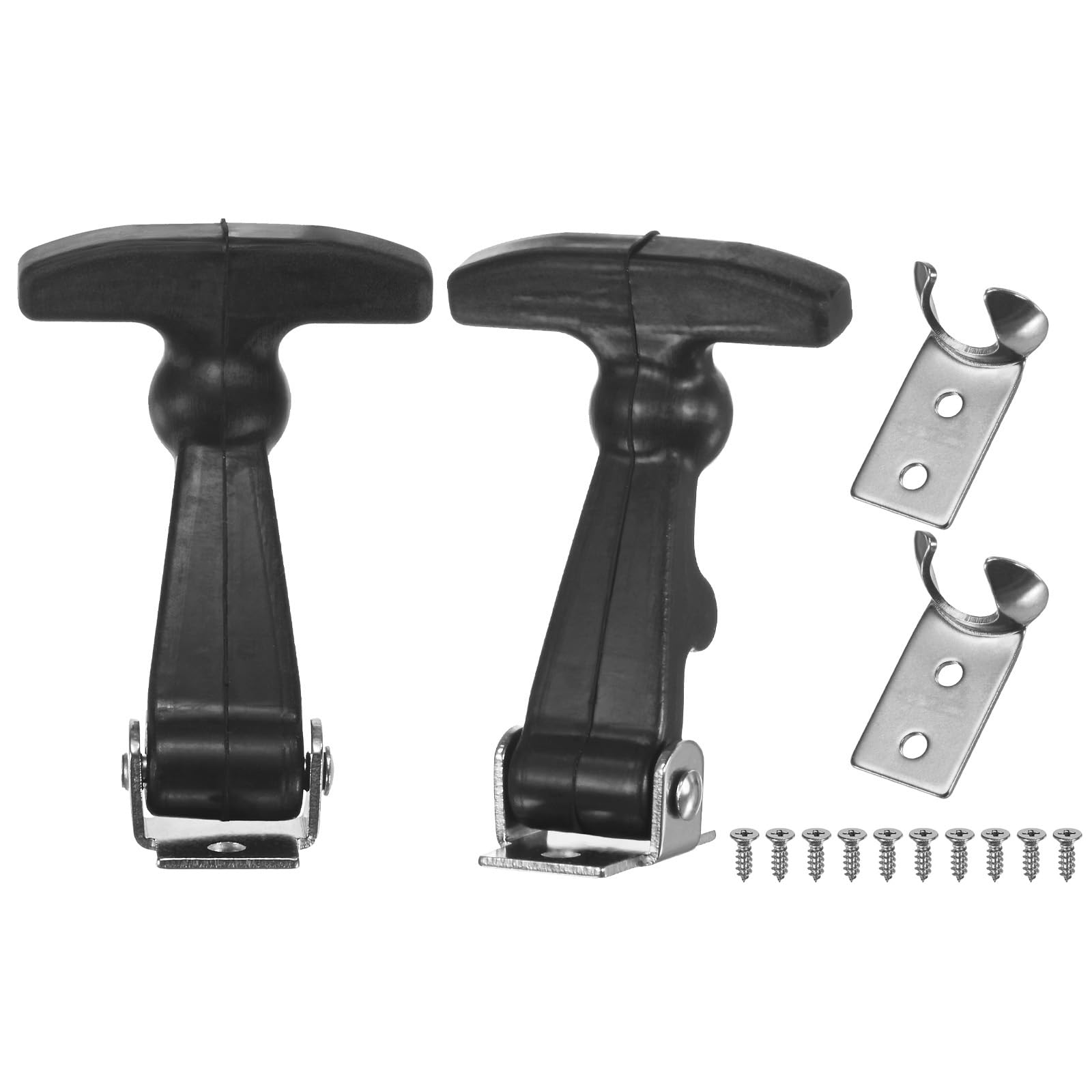 M METERXITY 2-Pack Elastic Stainless Steel Rubber Hood Catch