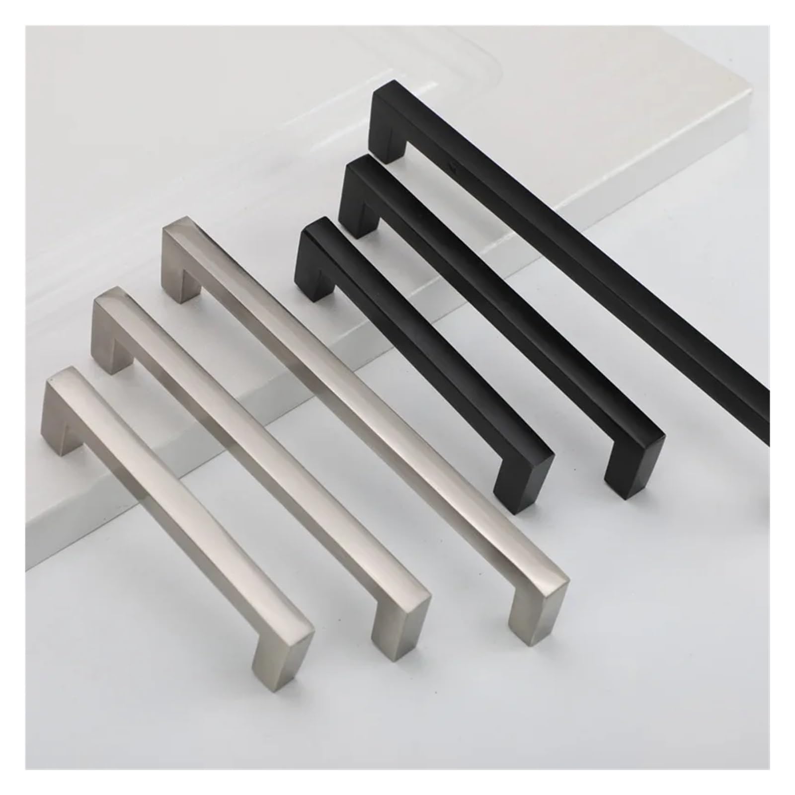 Maniglie Cucina Armadietti 20 pezzi maniglie for ante di cucina, pomelli for cassetti armadi, for guardaroba(Brushed Silver 96mm)