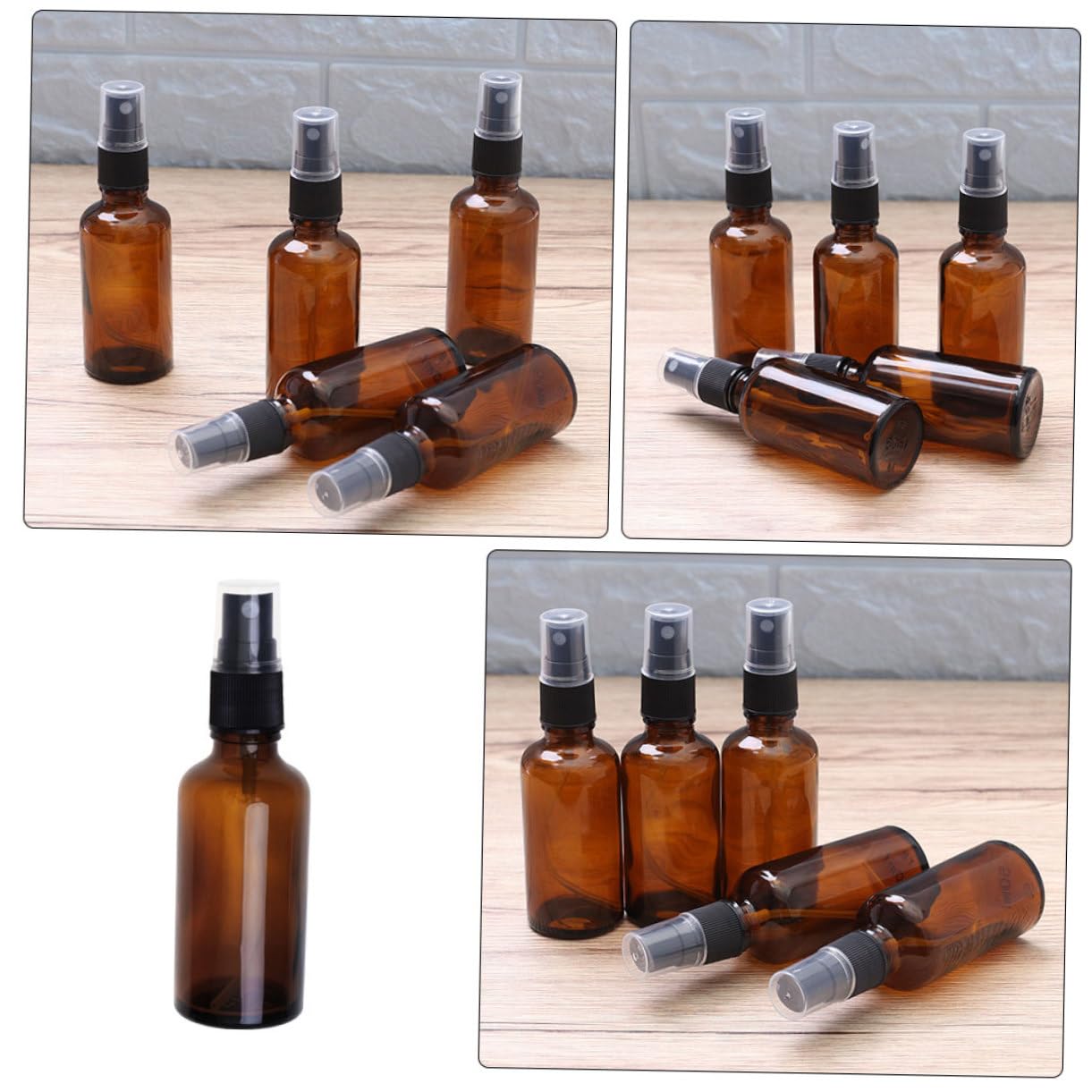 ERINGOGO 10stücke Kleine Parfümflasche aus Glas Reisegröße Tragbare Sprühflasche zum Nachfüllen und Unterwegs