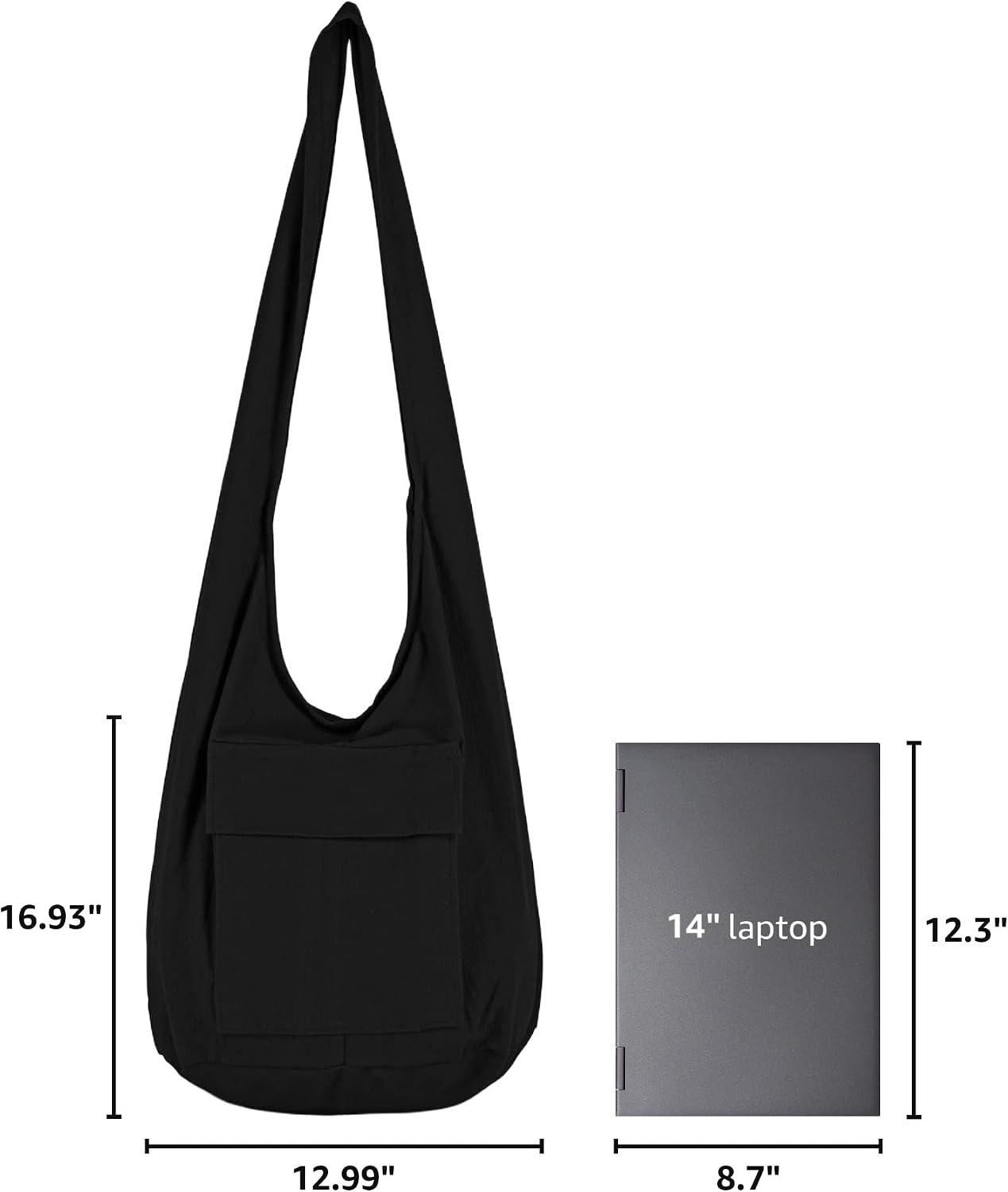 Your Cozy Boho Crossbody Bag for Women – Handmade Cotton Sling Bag Lightweight Unisex Travel Purse with Zipper