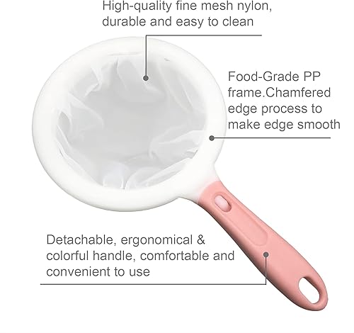 Miniatura 3 de Colador de filtro de malla 2 en 1, colador de malla de nailon 120 para filtrar jugos, leche de soja, vinagre de frutas, miel, café, aceite, agua